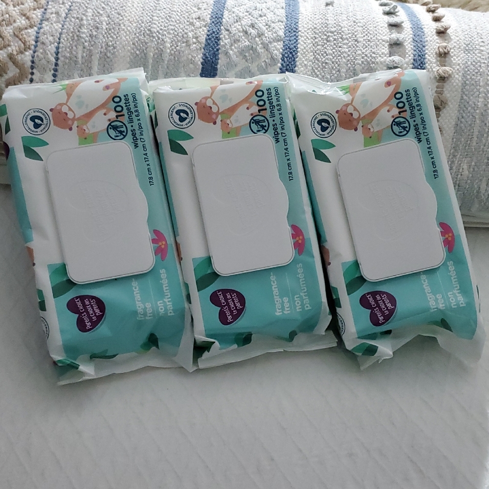 Parents Choice Fragrance-Free Baby Wipes Pack Of 3
